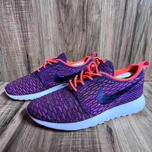 Nike Roshe One Flyknit Womens Running Shoes Crimson Purple 704927 803 Size 7.5